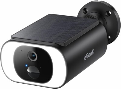 ieGeek Wireless Outdoor 2K WiFi Home Surveillance Camera W/ Embedded Solar Panel