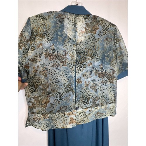 Vintage Women's Size 12 Sheri Martin New York 2pc Sleeveless Dress/ Sheer Jacket - Picture 7 of 24