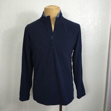 NordicTrack 1/4 Zip Pullover Fleece Long Sleeve Jacket Mens Small Blue NT Dri
