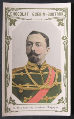 Chrom Bild GUERIN BUTTON Prominente Don Jaime de Bourbon aus Spanien 77