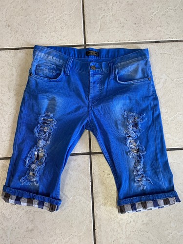KINGZ JEANS BLUE BERMUDA SHORTS SIZE 36 