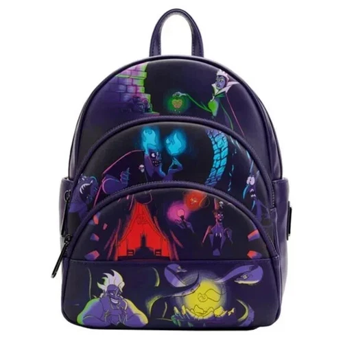 Loungefly Disney Villains Glow in‎ the Dark Mini Backpack