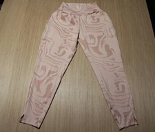 Gymshark Womens S GS Power Bottoms Light Pink Marble Print Gym Pants