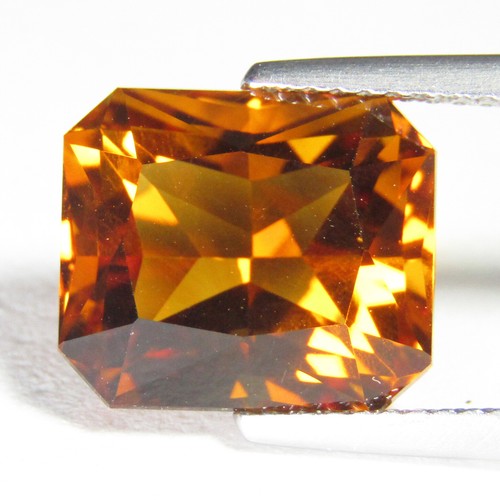 6.59Cts Genuine Natural Citrine 11.7x10x8.5mm Radiant Cut Loose Gemstone REF-VDO - Picture 4 of 5