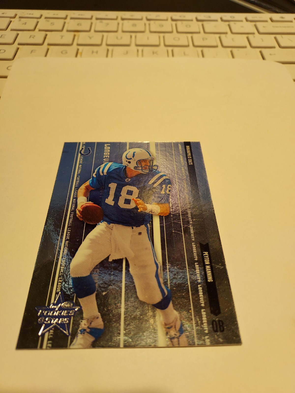 2003 Peyton manning leaf rookies and stars #36 longevity 63/100