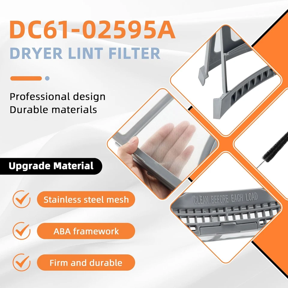 DC61-02595A Dryer Lint Trap Filter Screen For Samsung DV42H5000EW/A3 - Image 4 of 4