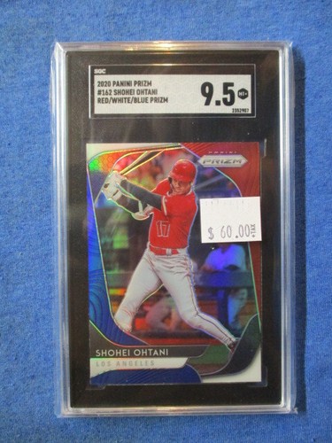 2020 Panini Prizm #162 Shohei Ohtani Red/White/Blue Prizm SGC 9.5 MINT+ G0000694