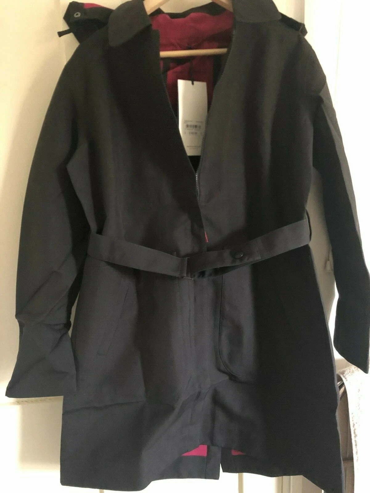 Seasalt Women Westerly Waterproof Mac Black SIZE UK14