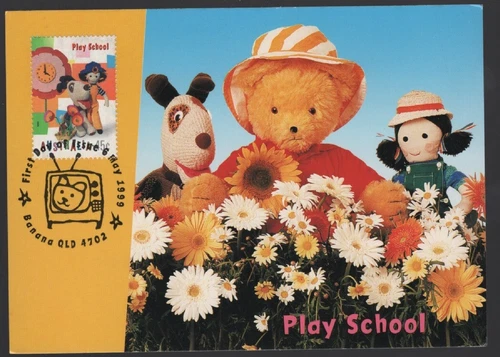 1999 Australia Childrens TV PLAY SCHOOL Stamp Maxi Card