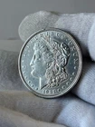 Beautiful 1921 Morgan Silver Dollar Almost Uncirculated with Die Break Errors