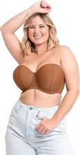 NEW Curvy Kate Women's Luxe Strapless Bra BROWN 32I