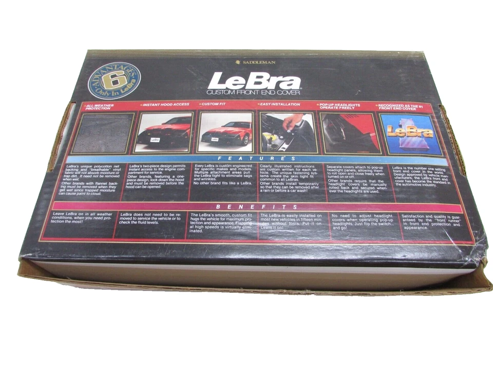 ¡NUEVO! CUBIERTA DELANTERA PERSONALIZADA SADDLEMAN LeBra, para: 87-89 Chevrolet Celebrity EXC Foto 4 de 4