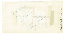 Allyn McLerie Actress Autographed Signed Album Page AMCo COA 13116