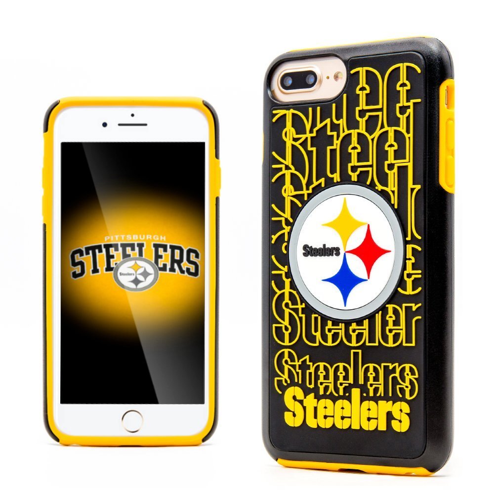 FOCO NFL Pittsburgh Steelers Repeat Case for iPhone 8+, 7+, 6+ 6S+