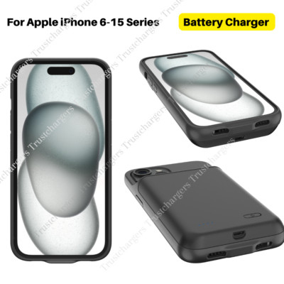 For iPhone 15 14 13 11 8 External Battery Charger Cover Power Bank Charging Case