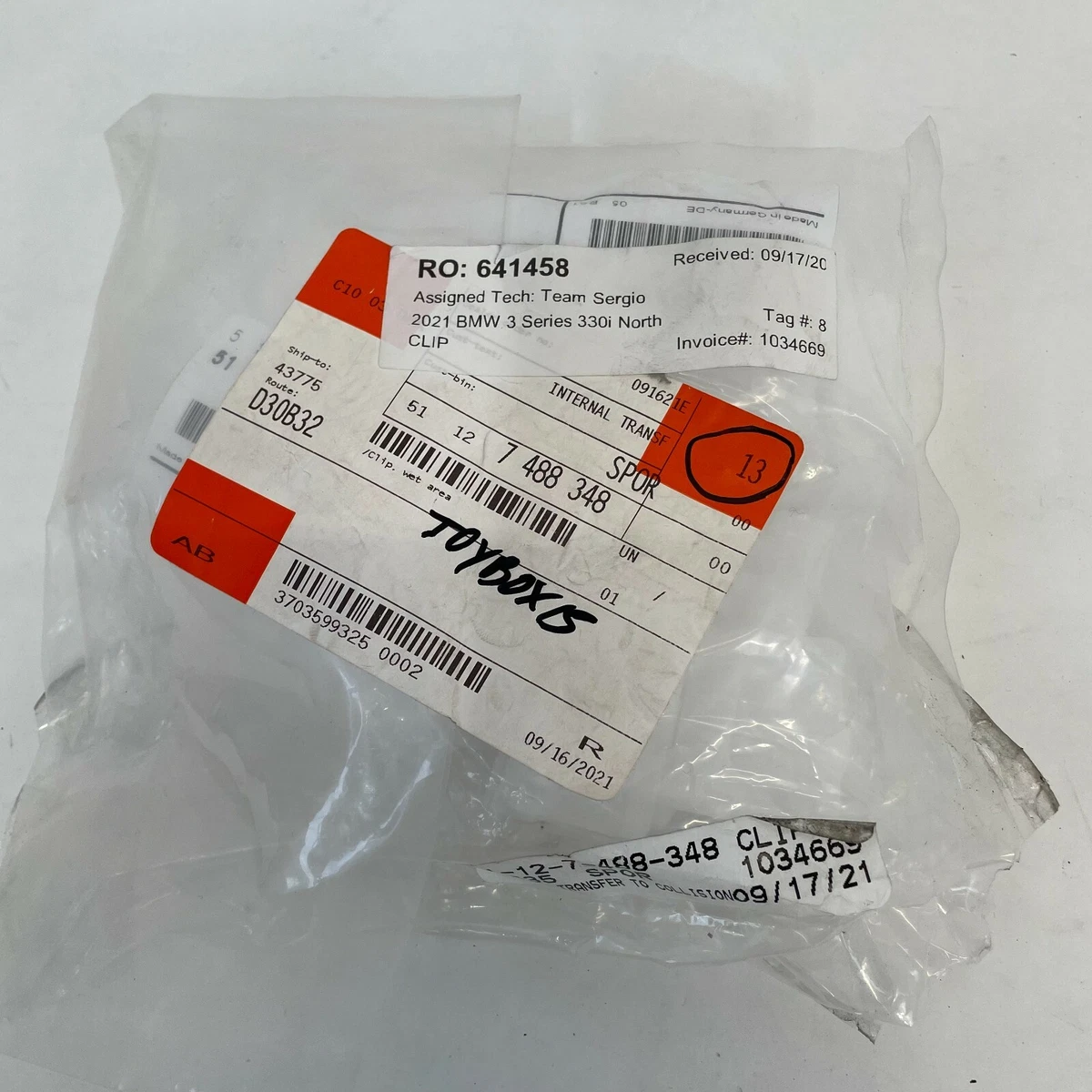 BMW M3 G20 318D 320D 320DX 320I 1.6 330D 330I Clip Wet Area 