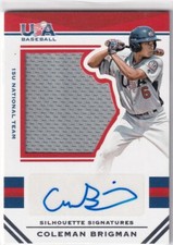 2017 Panini USA Baseball Stars & Stripes Coleman Brigman #47 Signatures /199 USA
