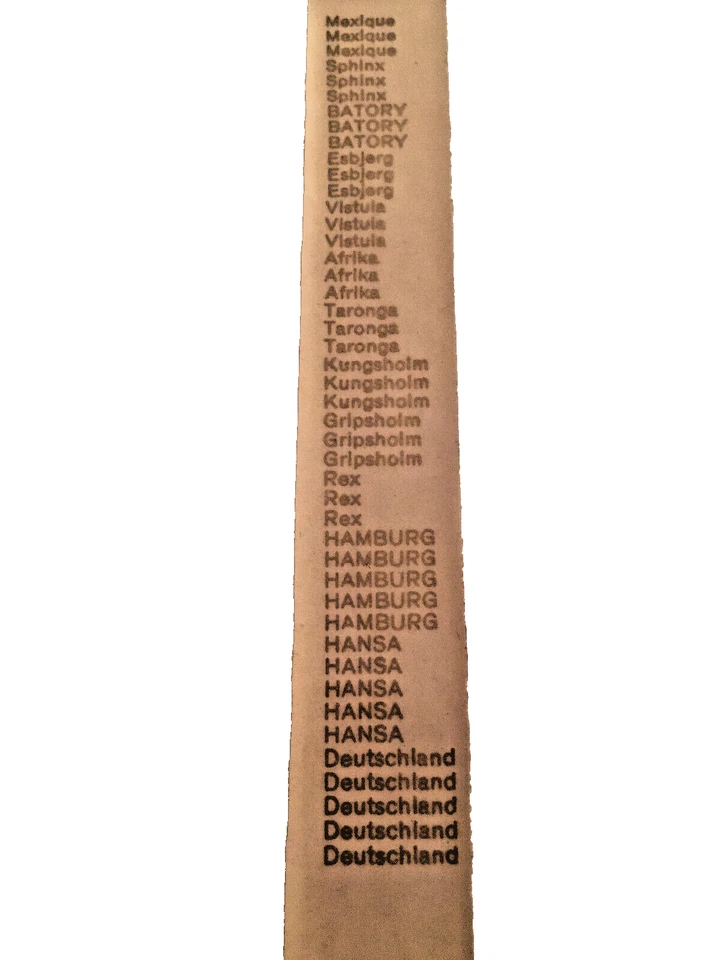 Wiking alte Original-AZB f.Schiffsnamen Mexique Vistula HAMBURG Deutschland u.a