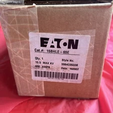 Eaton Bussman 15BHLE-65E FUSE HLE BOLT-ON 15KV 65E *NEW In Box”