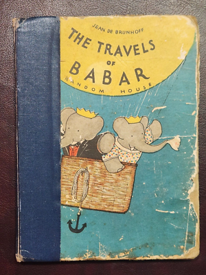 THE TRAVELS OF BABAR ~ Jean De Brunhoff 1934 hc FIRST EDITION 1st