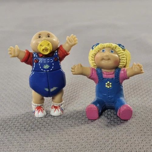 Vintage Cabbage Patch Kids Doll Mini Toy PVC Figures 1984 Lot Of 2 Figures READ⬇
