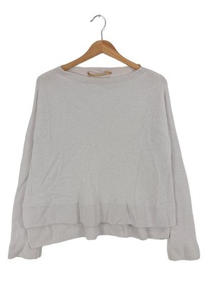 81HOURS Feinstrickpullover Damen Pullover Gr. DE 42 wollweiß Casual-Look