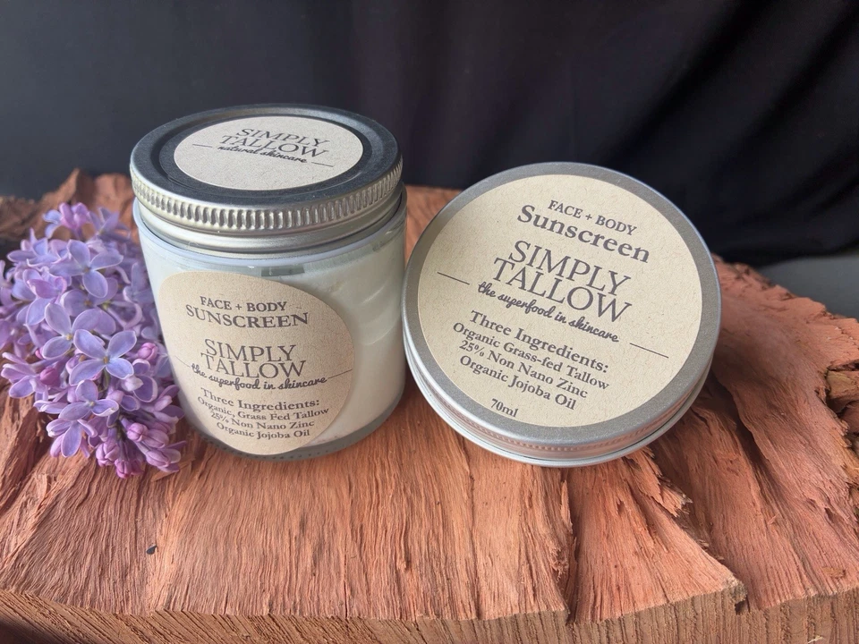 Tallow Mineral Sunscreen, Three Ingredients, 25% Zinc, Sensitive Skin, SPF 40 - image 2 of 4