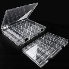 36 Grids Clear Plastic Organizer Box, Craft Storage Container for Beads Organ...