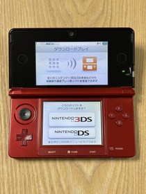 Nintendo 3DS Flare Red Console Tested Working Good Condition Japan