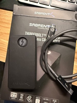 SABRENT Thunderbolt 3 & USB 3 to CFexpress  B Card Reader (CR-T3CF) 