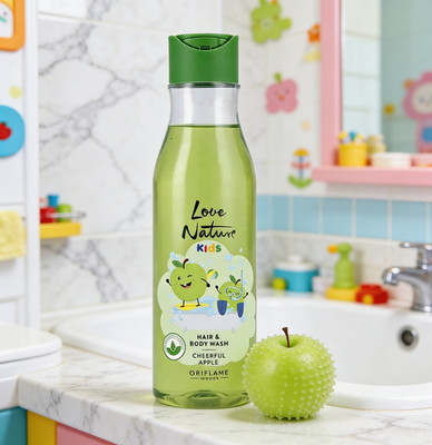 Oriflame Love Nature 2in1 Kinder Haar Shampoo Duschgel Seifen Tränenfrei Apfel