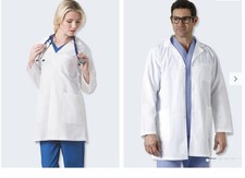 WONDERWINK Origins multi pockets Unisex lab coat 35" length 7106Long- White -XL