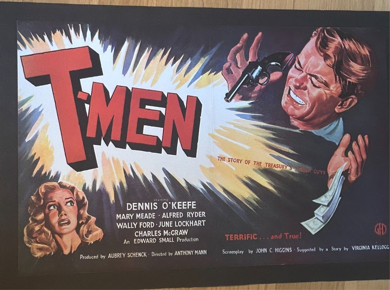 T-MEN 1947 orig British Kinematograph Weekly trade ad ANTHONY MANN