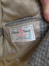 Genuine Appleseed Houndstooth Harris Tweed Blazer Hand woven Scottish wool 