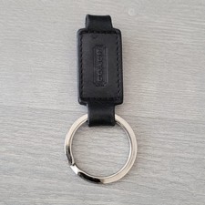 Vintage Coach Snap Black Leather Key Fob Keyring Pre-Owned