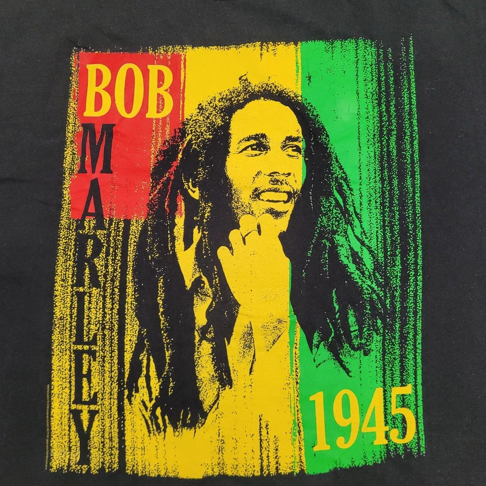 Bob-Marley Shirt Womens XL 21x27 Reggae Black - Image 4 of 4
