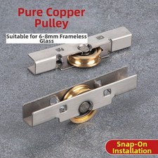 Kupfer Nut Schiebetür Räder Edelstahlkonstruktion für 6 8 mm Glas