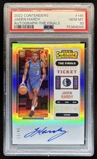 2022-23 Contenders Jaden Hardy RC The Finals Ticket Auto Rookie #/49 PSA 10