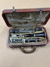vintage wood clarinet, possibly branded "Romeo Orsi Milano"