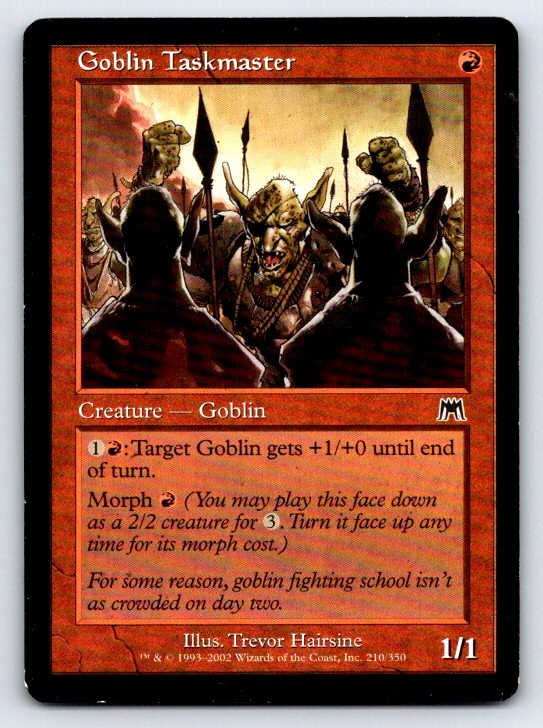 Goblin Taskmaster 210 Common Onslaught Magic: The Gathering Lightly Played