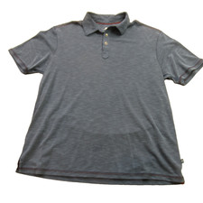 Tommy Bahama Mens Large Polo Shirt Short Sleeve Golf Button Up Blue Casual