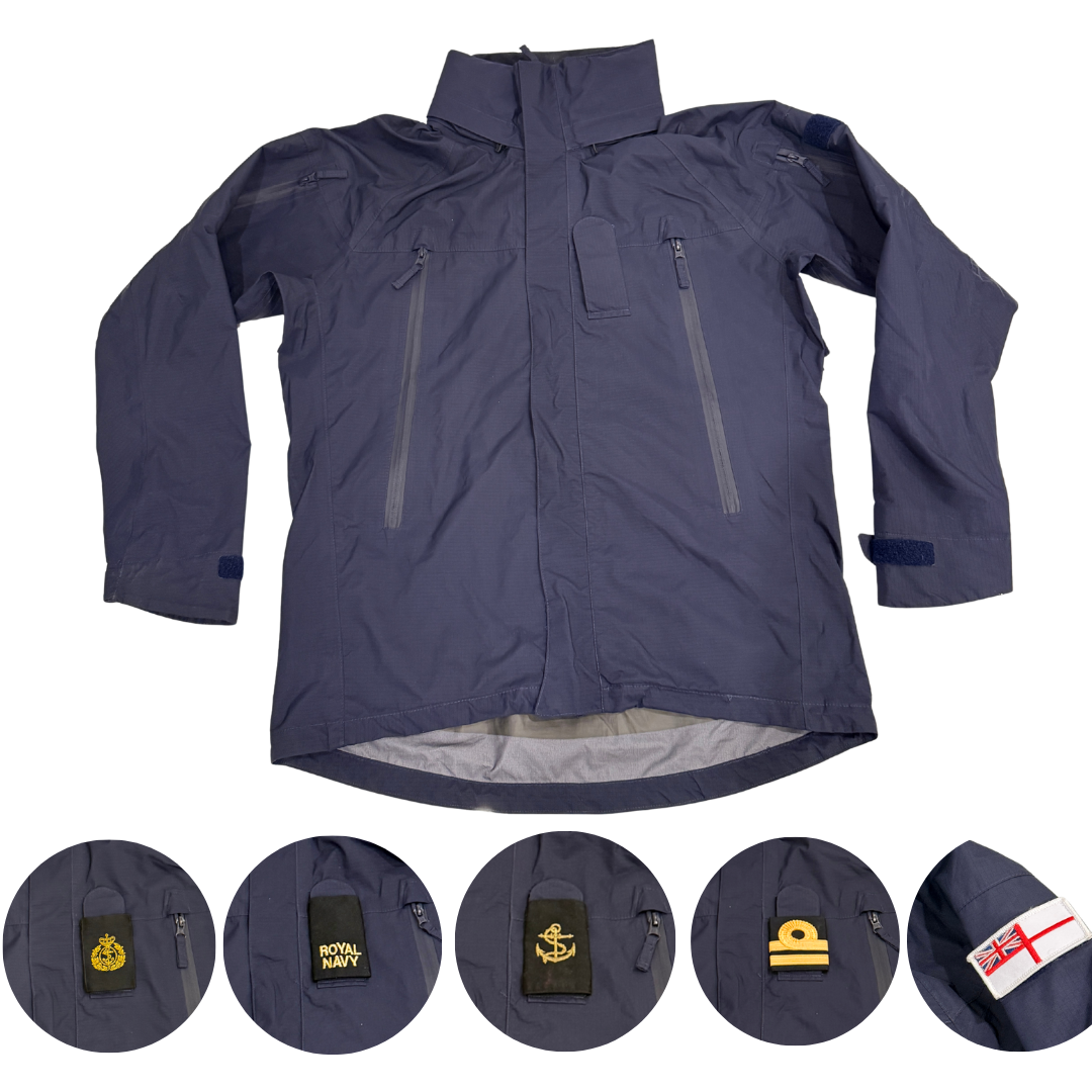 British Royal Navy GORE-TEX Jacket Siamidis Wet Weather Navy UKSF