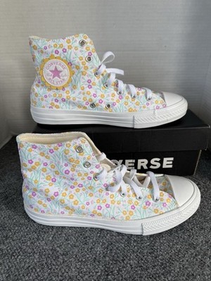 Converse Chuck Taylor All Star Hi Floral Junior Girls Size 6 666875F