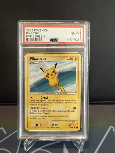 Pokemon 2009 Pikachu 15/17 Pop Series 9 PSA 8