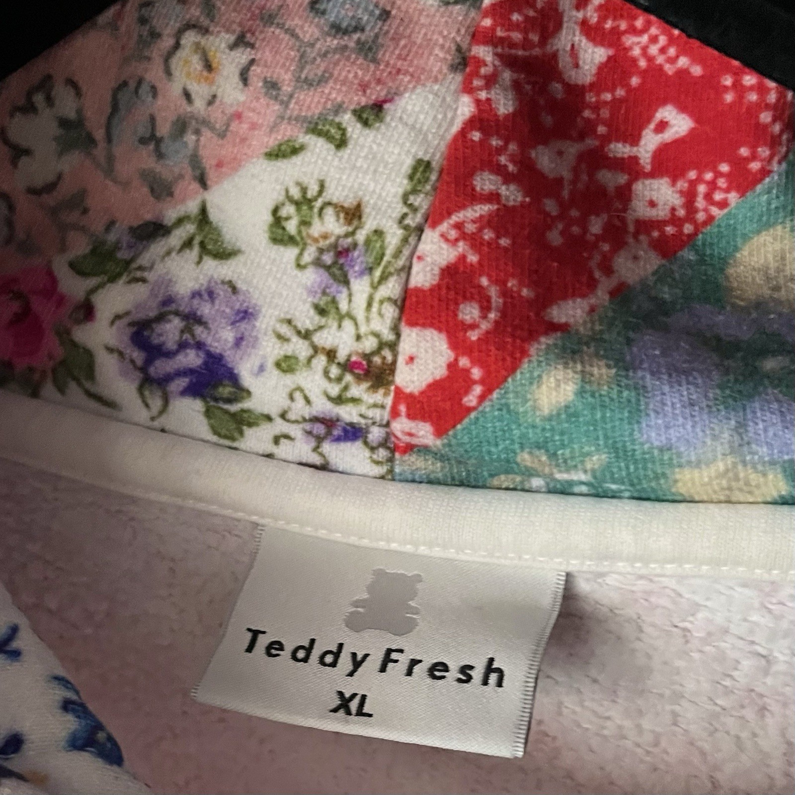 Teddy Fresh Patchwork Style Thick 100% Cotton Hoo… - image 3