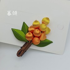 Chinese Style Yellow Grape Flower Hair Clip Hanfu Headpiece Fashion