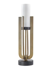 Jensine Accent Lamp – Modern Brushed Bronze Table Lamp, Commercial Grade Qual...