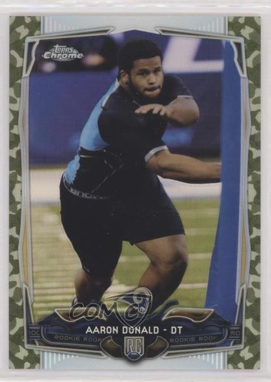 2014 Topps Chrome STS Camo Refractor 115/499 Aaron Donald #175 Rookie RC 06pp
