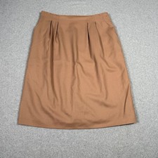 Evan-Picone Vintage 80s 90s 100 Preppy Wool Academia Midi Skirt Brown Size 14