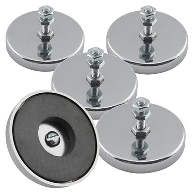 Master Magnetics Ceramic round Base Magnet with Bolt and Nuts Pack - Heavy-Duty